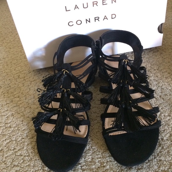 Lauren Conrad tassel sandals Women’s 7.5 NIB - Picture 2 of 7